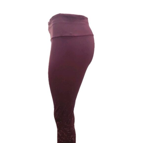 Lululemon Speed‎ Wunder Mid-Rise Tight 28" Speckle Shine Women's 12 Garnet Red - Picture 6 of 14